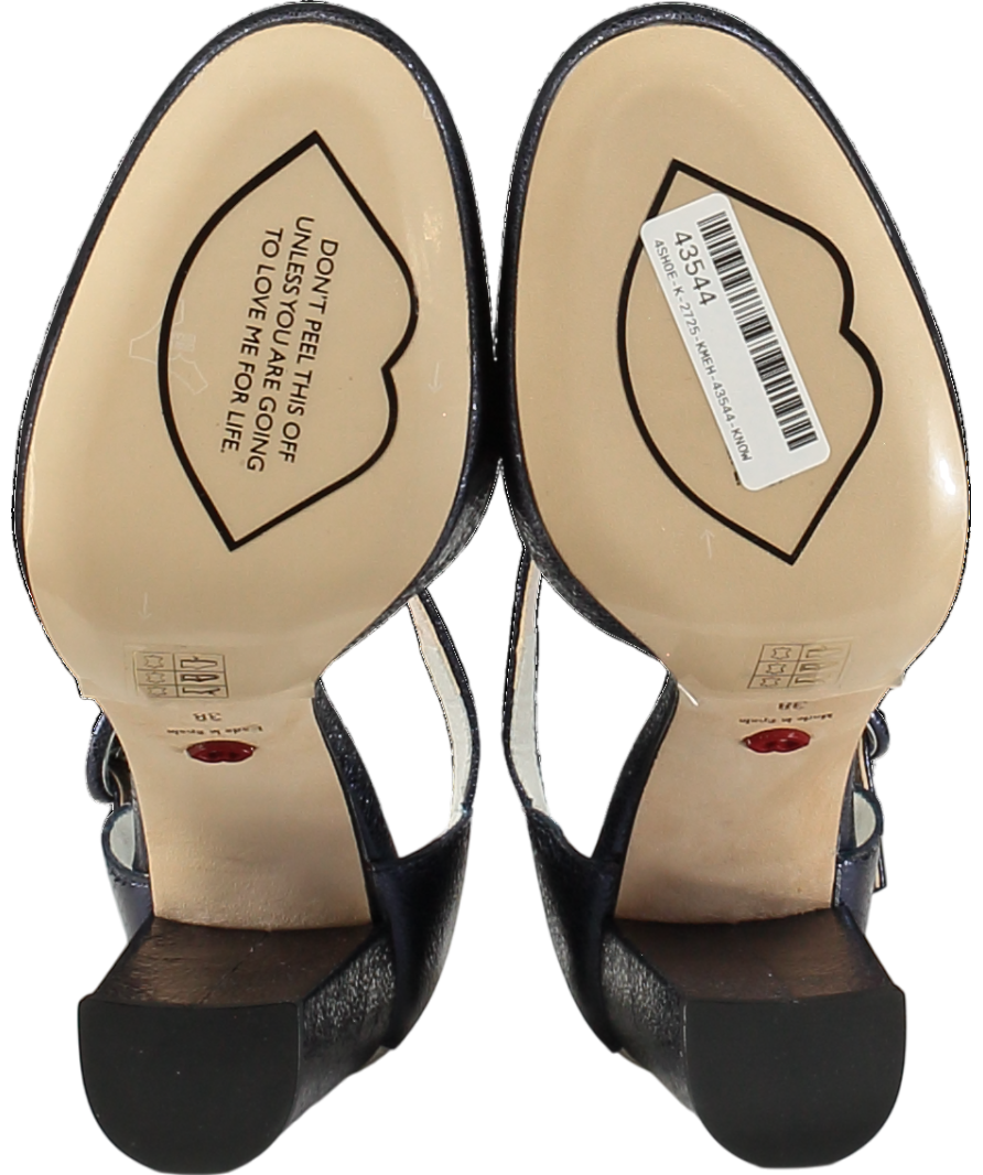 lulu guinness Midnight Blue Sparkle Heels UK 5 EU 38 👠