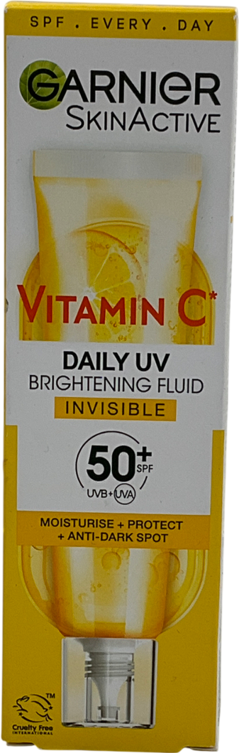 Garnier Vitamin C Daily Uv, Invisible Brightening Fluid, Spf50+, Prevents & Corrects Damage 40ml
