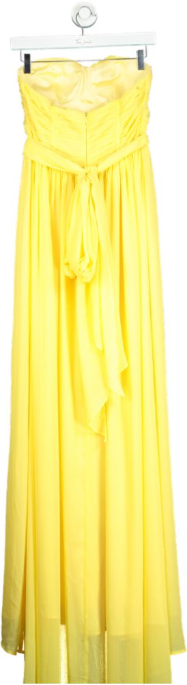 Coast Yellow Strapless Maxi Dress UK 8