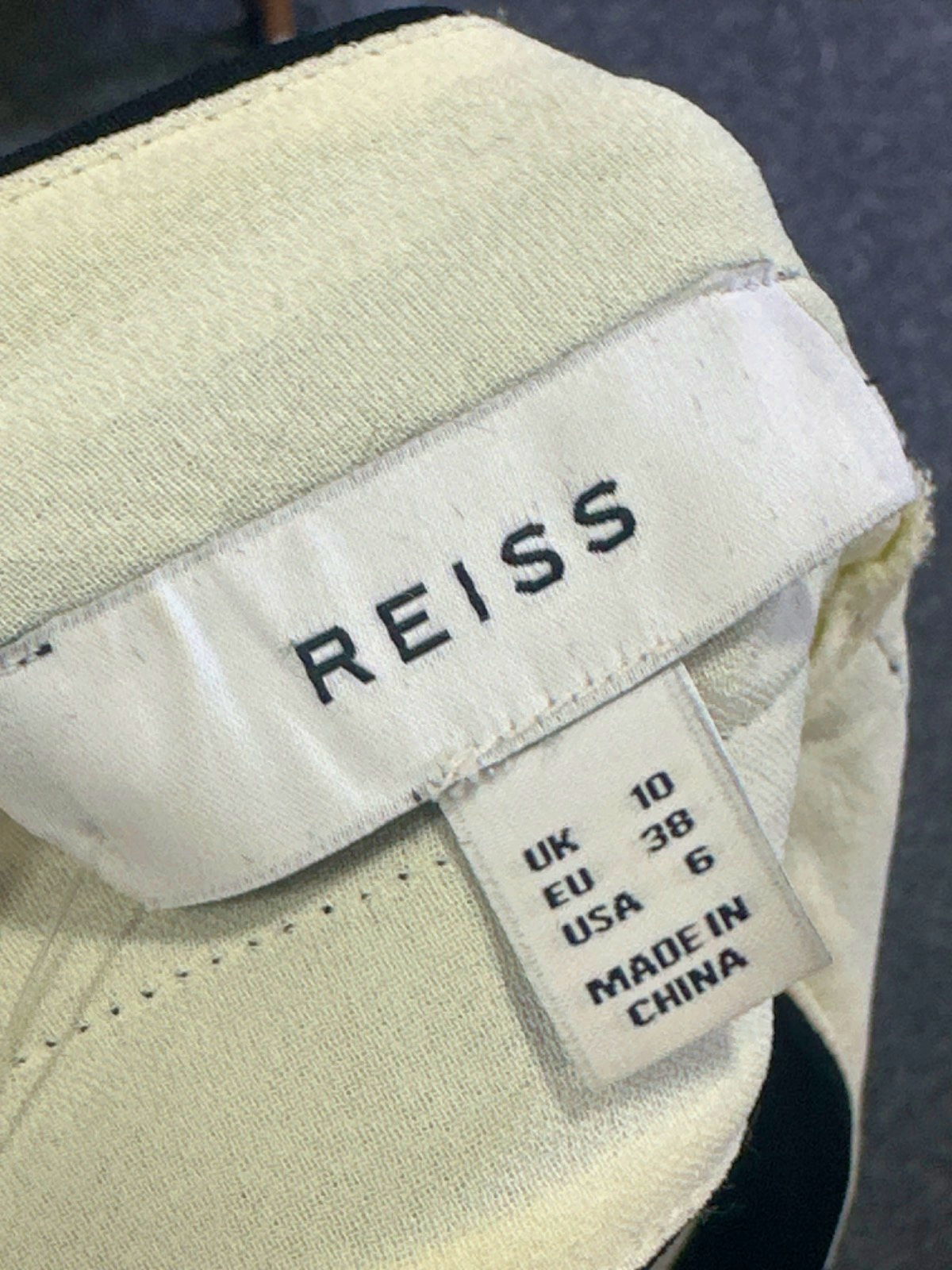 defect - stain Reiss Black and White Sleeveless Dress UK 10