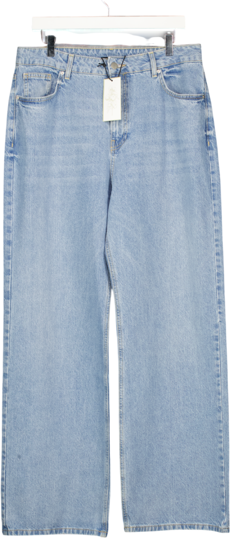V BY VERY Light Blue High Waisted Straight Leg Jeans UK 20