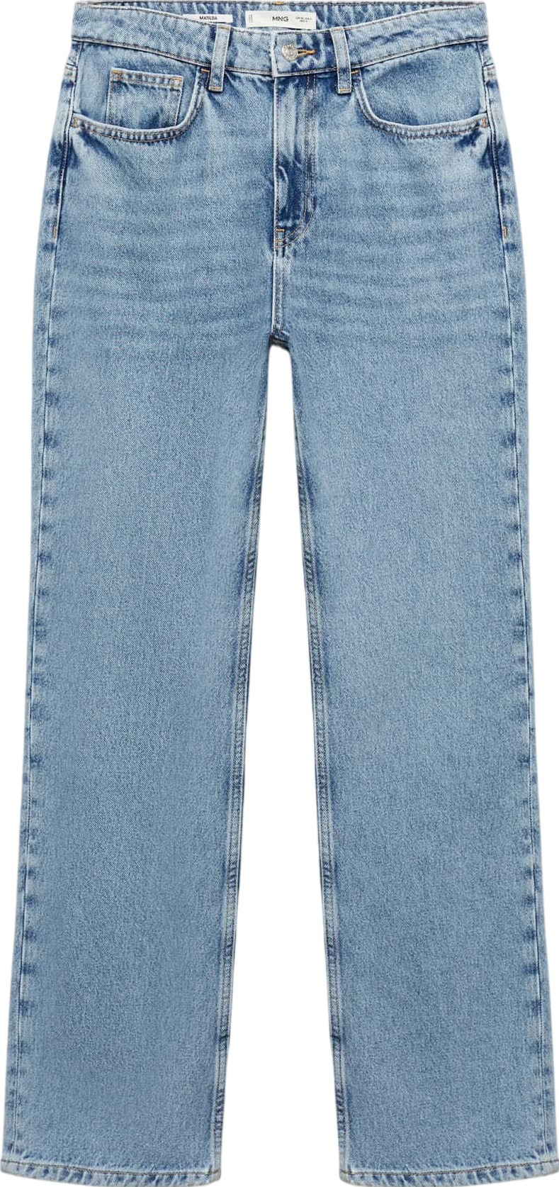 MANGO Blue Matilda Medium Rise Jeans UK 14