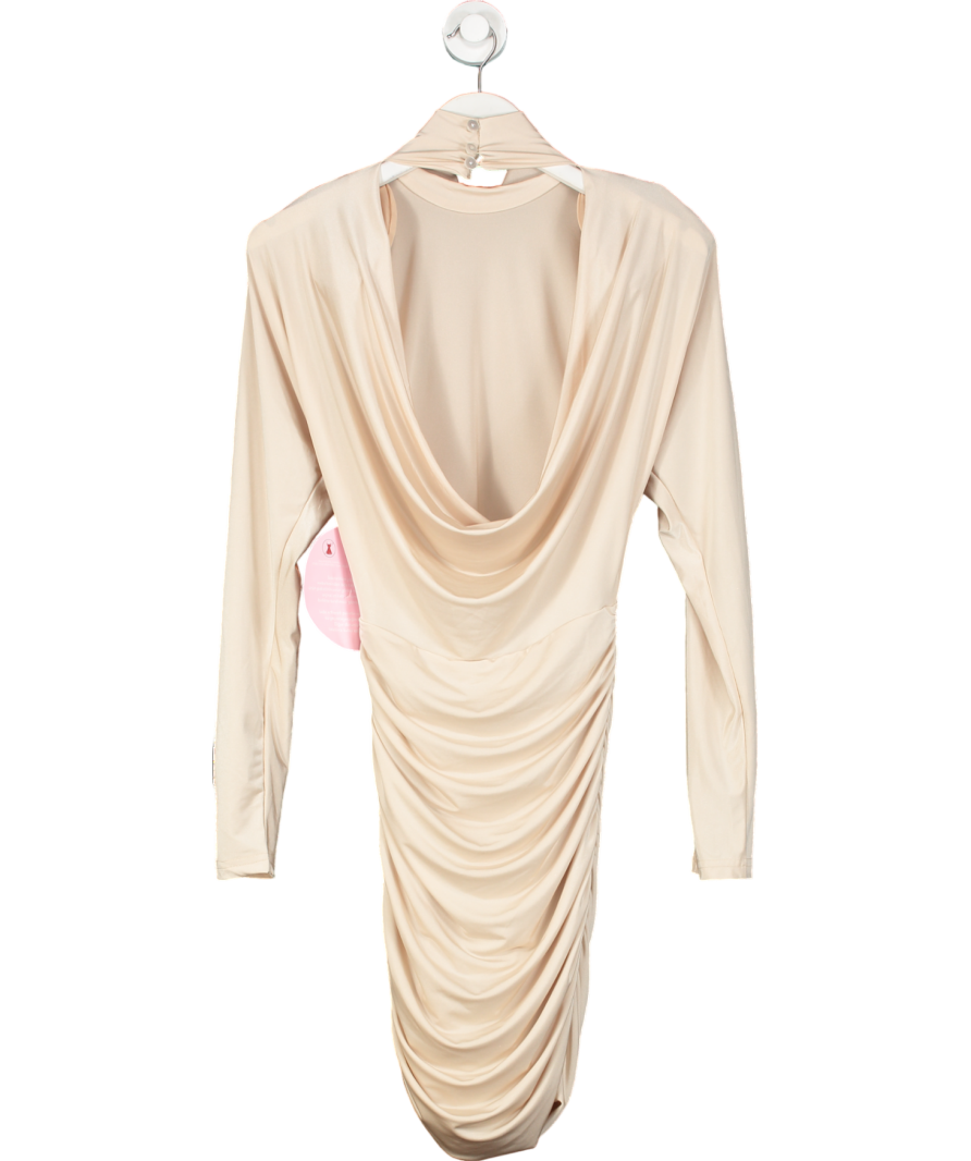 Love on Friday Beige Devon Backless Mini Dress UK S
