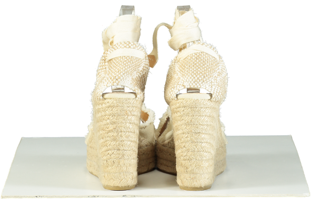 Castañer Beige Espadrille Wedge Sandals EU 38
