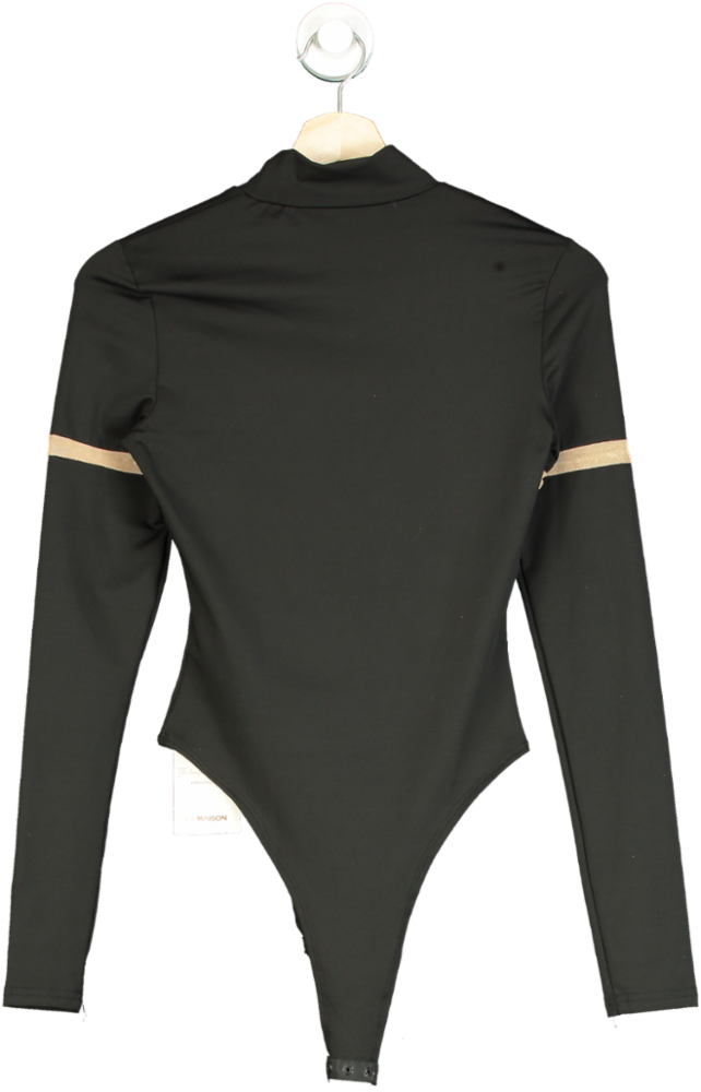 Unknown Brand Black Long Sleeve Bodysuit UK S