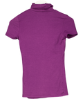 Pink Vanilla Purple Short Sleeved Turtle Neck Longline Top UK S