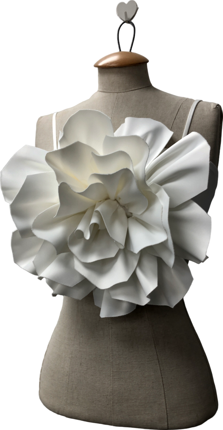 Nova Luxe Rosalia Flower Pant Set - White UK XS