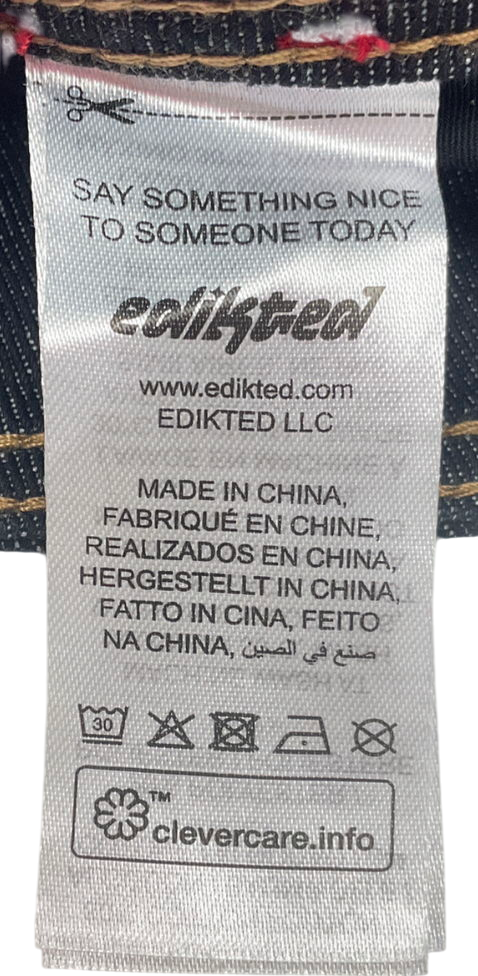 edikted Blue Rae Denim Mini Skort UK L