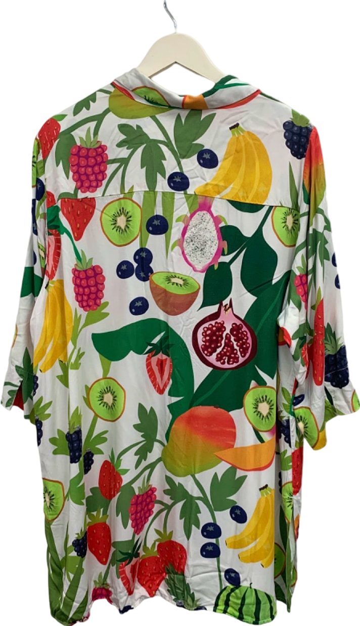 Ulla Popken Multicolour Fruit Print Shirt UK 26