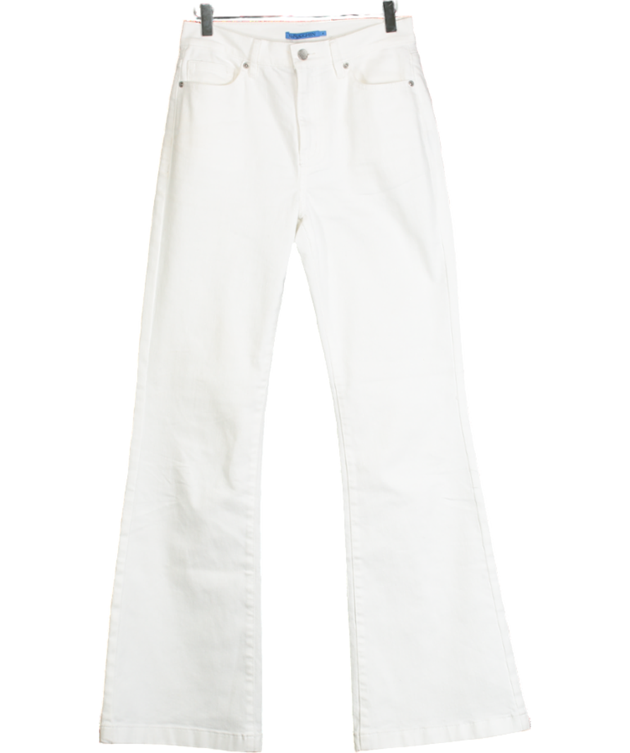 J.McLaughlin White Domino Flared Jeans UK 8