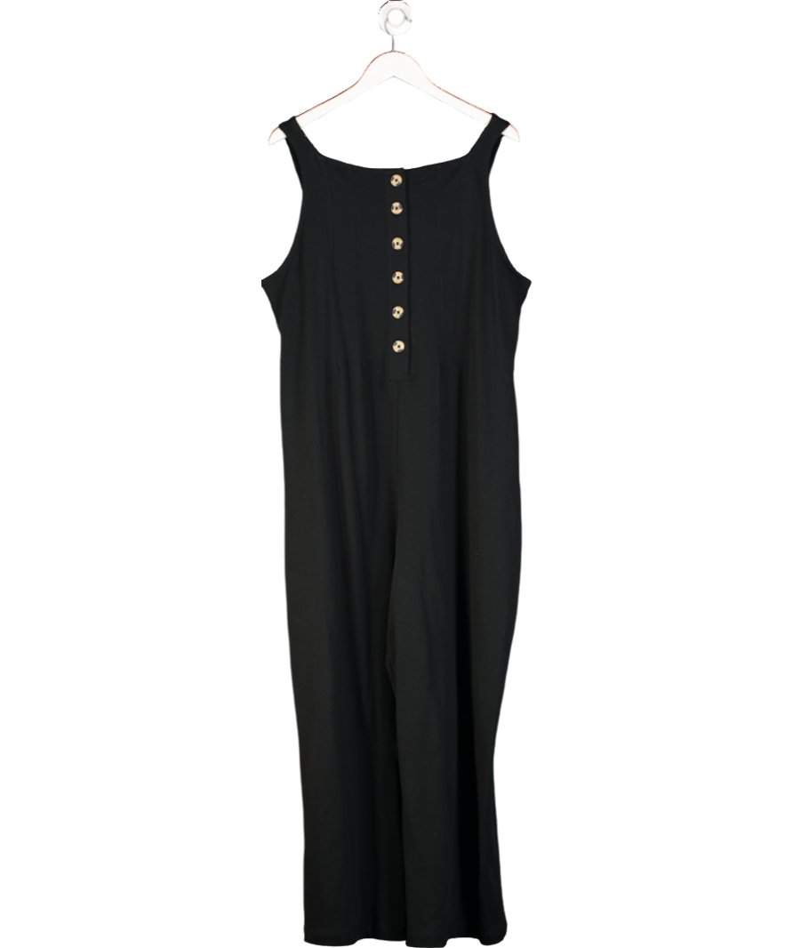 ASOS Black Button Jumpsuit UK 18