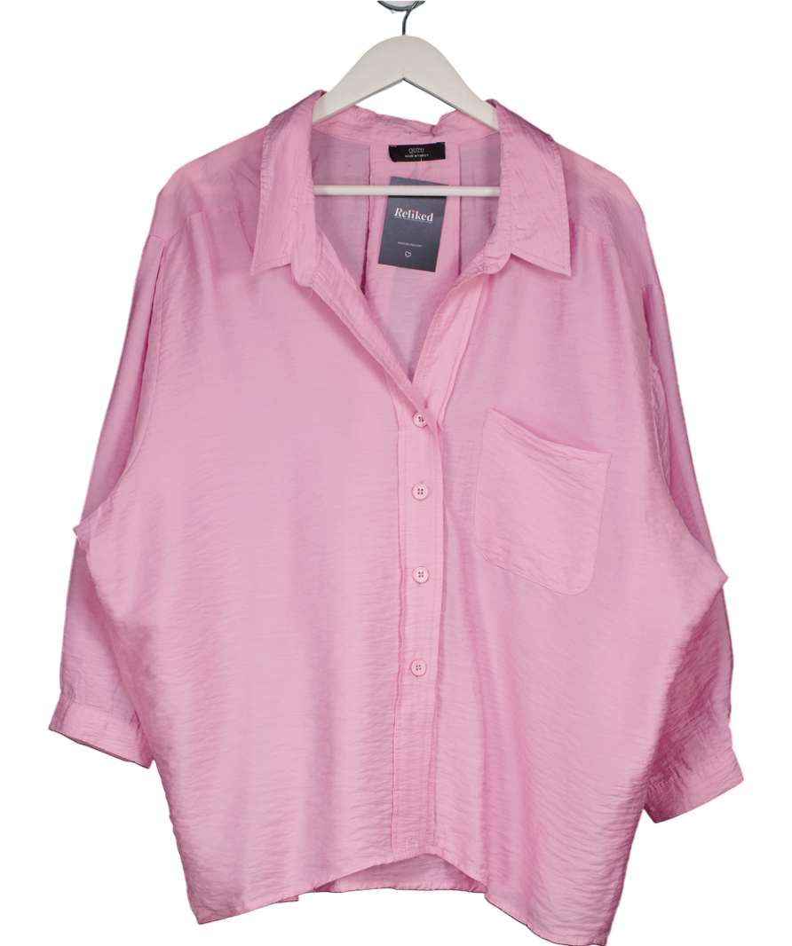 Quzo Pink Oversized Shirt UK M
