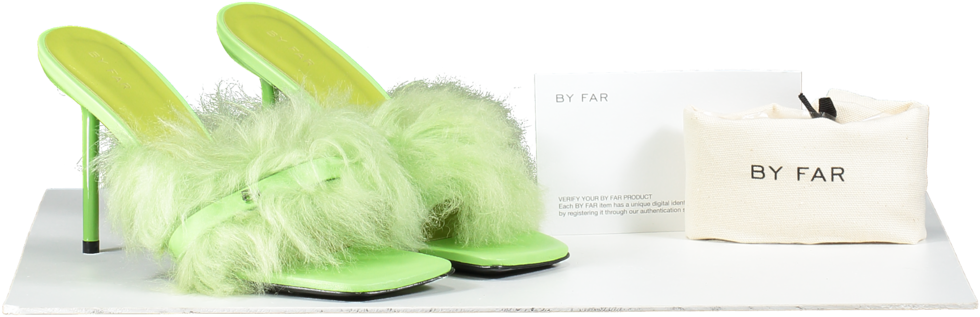 BY FAR Green Kenny Fresh Toscana Mule UK 5 EU 38 👠