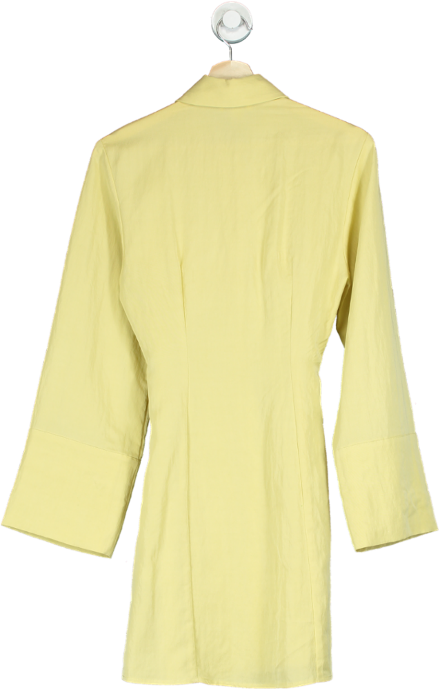 Aligne Yellow Fujiko Big Collar Shirt Dress UK 6