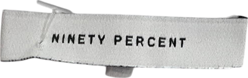 NINETY PERCENT Morgan Classic Rib Henley In White UK L