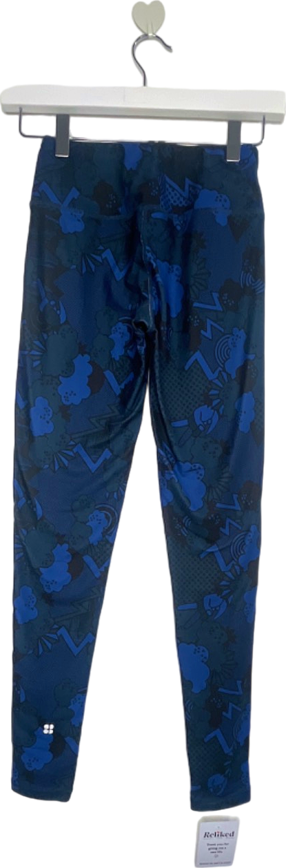 Sweaty Betty Blue Printed Leggings UK XXS