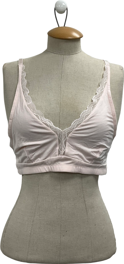 Stripe & Stare Pink Lace Plunge Bra UK 14