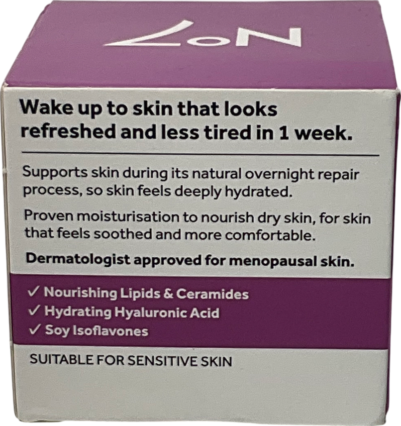 No7 Menopause Skincare Nourishing Overnight Cream 50ml