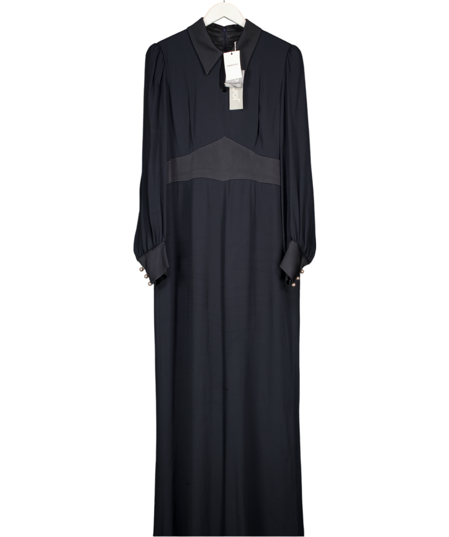 Jane Atelier Dark Navy Blue Jumpsuit With Pearl Button Details UK 14