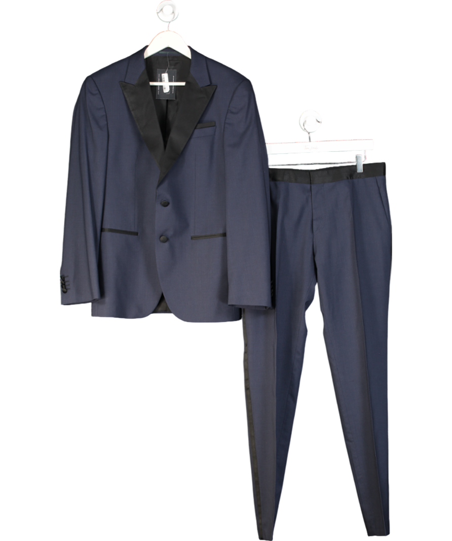 BOSS Blue Stretch Wool Two Piece Suit UK 38" CHEST