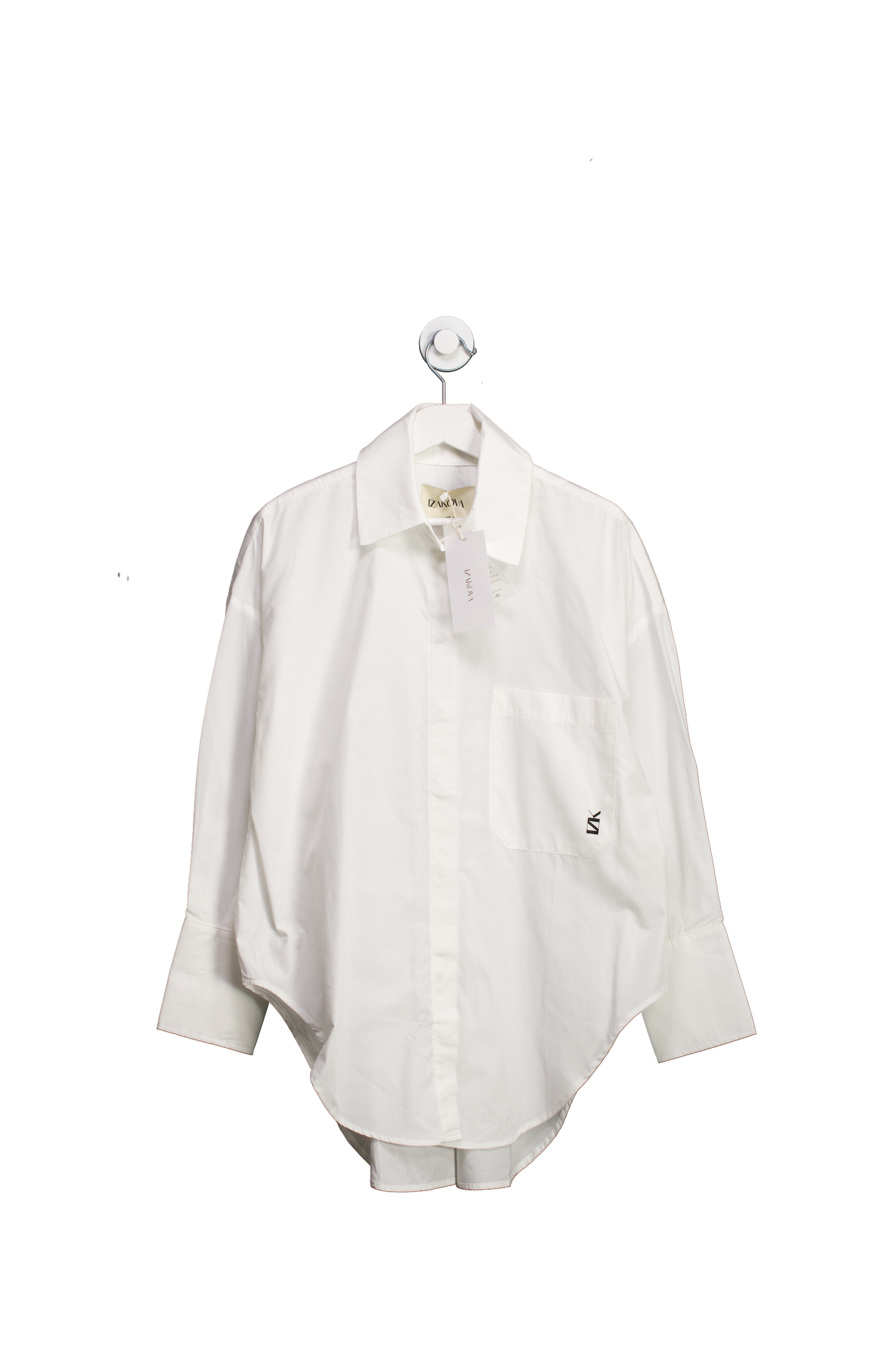 Izakova White Magnum Oversized Poplin Shirt UK M