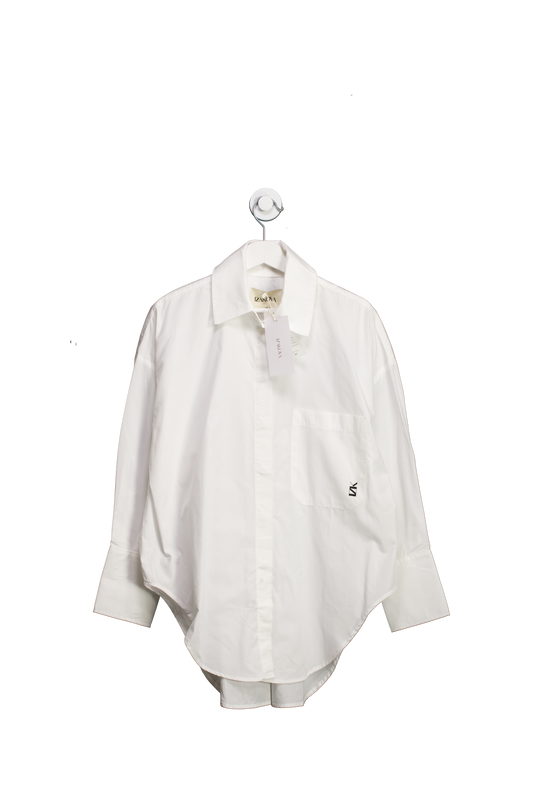 Izakova White Magnum Oversized Poplin Shirt UK M