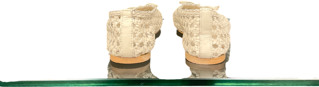 ASOS Cream Lysandra Leather High-vamp Ballets UK 4 EU 37 👠