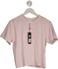 The Couture Club Pink Shadow Print Emblem T-shirt UK 10