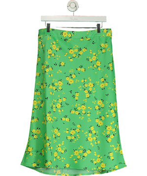 Dannii Minogue green floral Printed Midi Skirt petite length UK 18