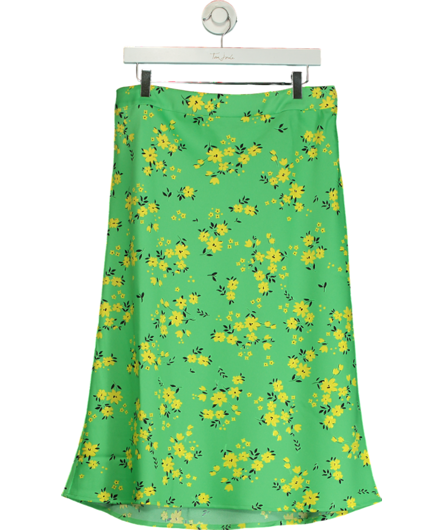 Dannii Minogue green floral Printed Midi Skirt petite length UK 18
