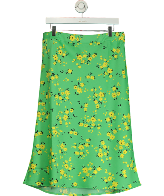 Dannii Minogue green floral Printed Midi Skirt petite length UK 18