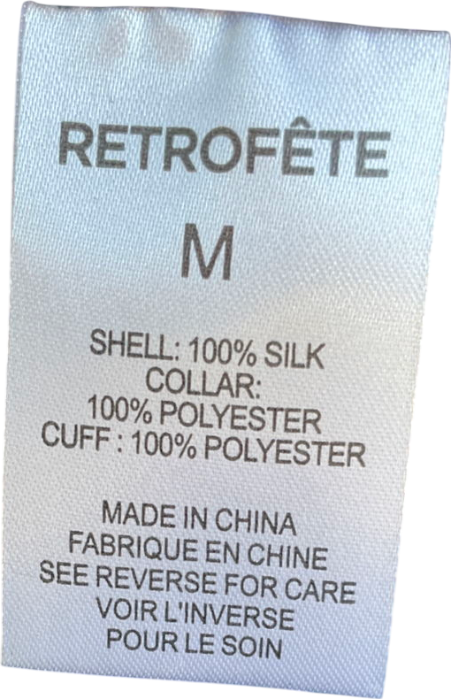 Retrofete Black Lovelyn Chiffon Top UK M