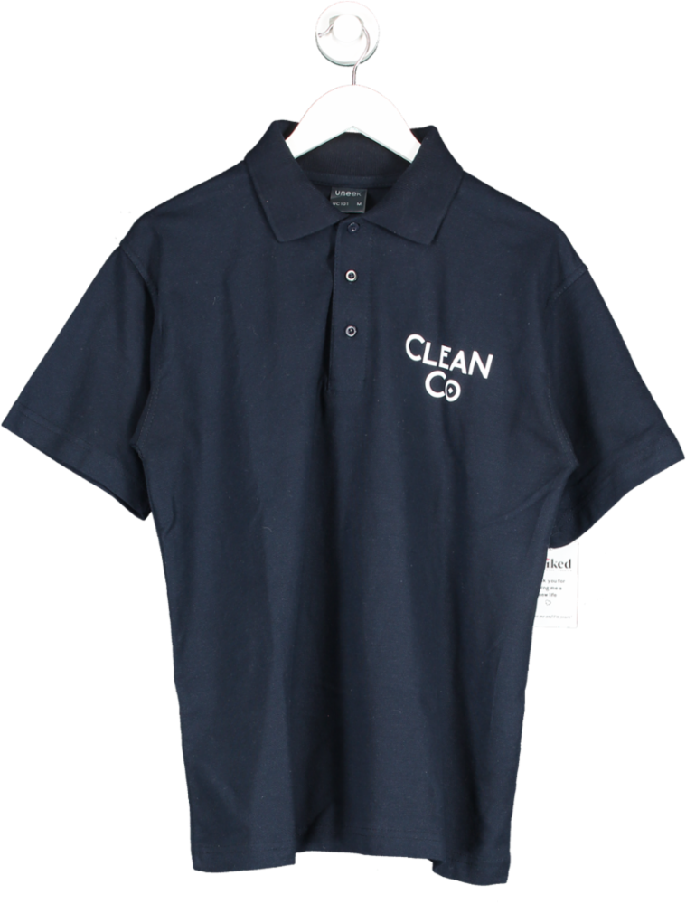 uneek Blue Clean Co Polo Shirt UK M