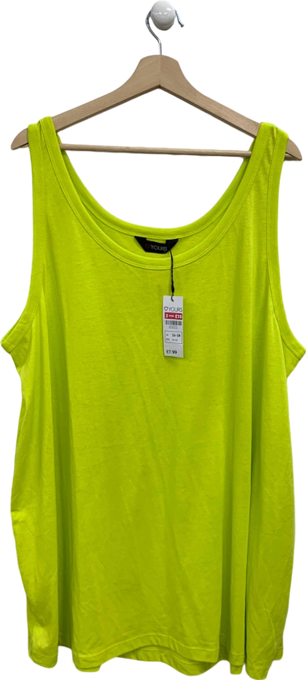 Yours Yellow Sleeveless Top UK 26-28