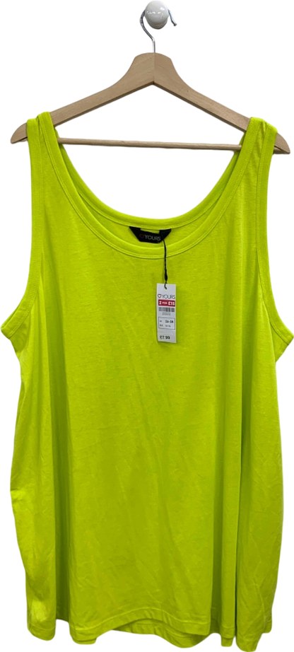 Yours Yellow Sleeveless Top UK 26-28