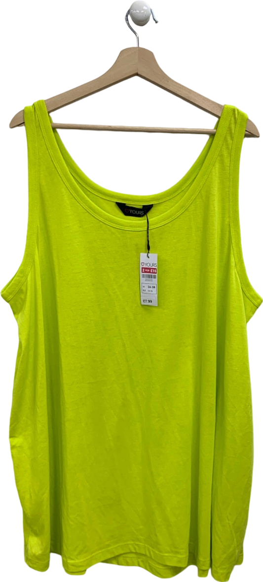 Yours Yellow Sleeveless Top UK 26-28