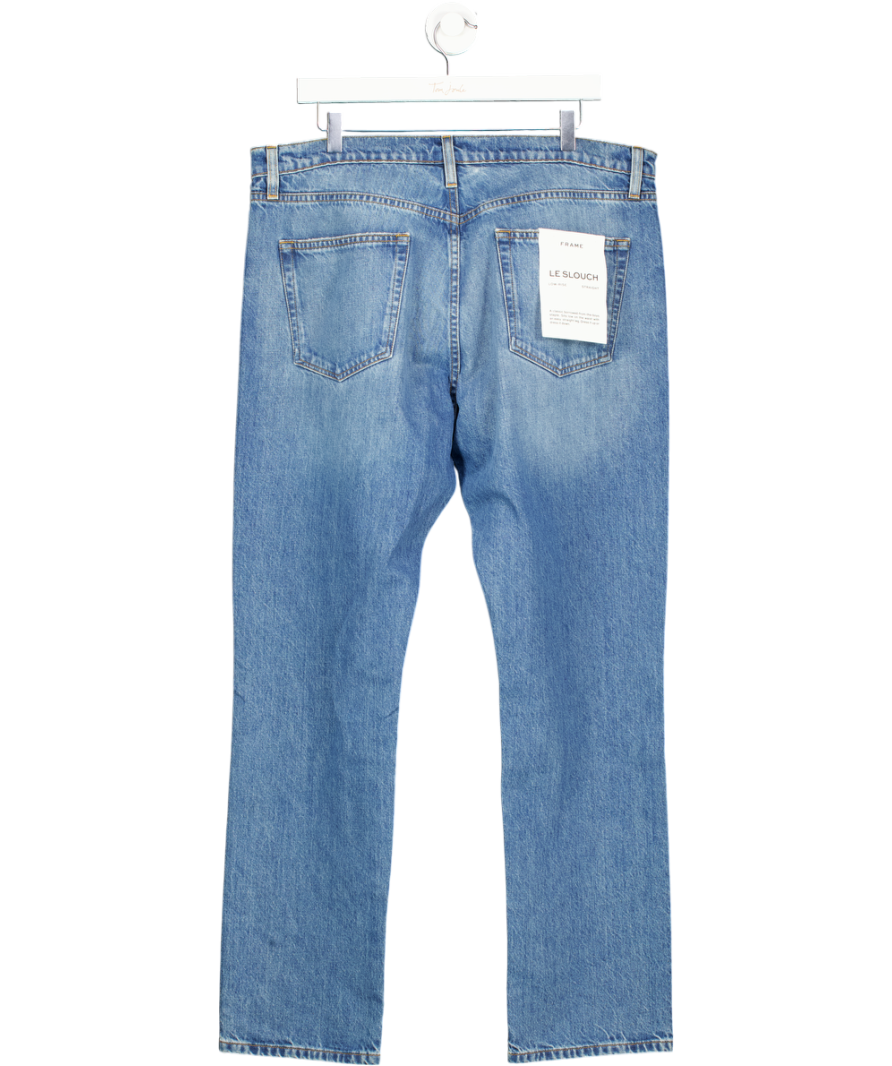 FRAME Mid Blue Le Slouch Mid-rise Straight Jeans W32