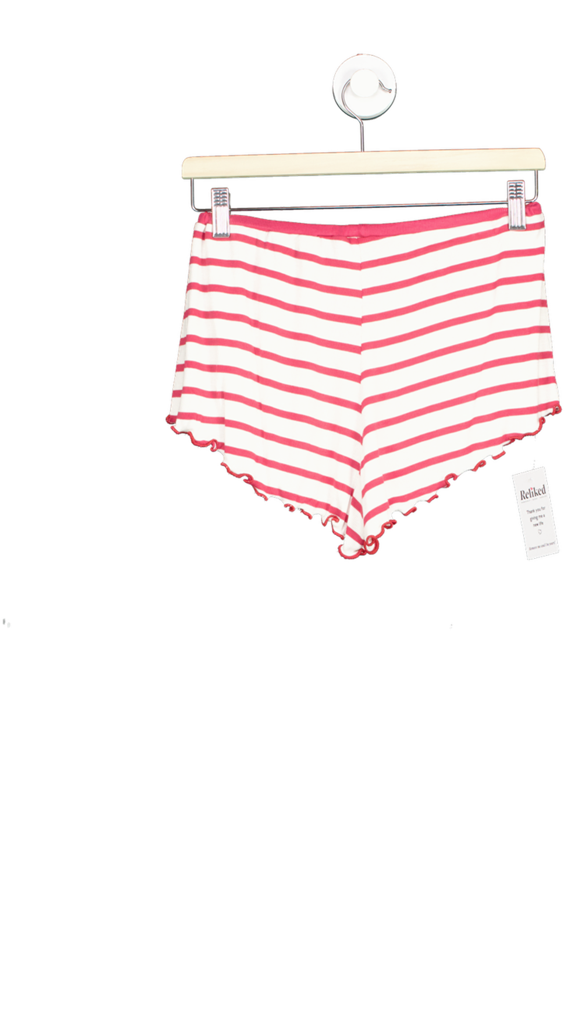 Anthropologie Out From Under Red and White Striped Lounge Shorts UK S