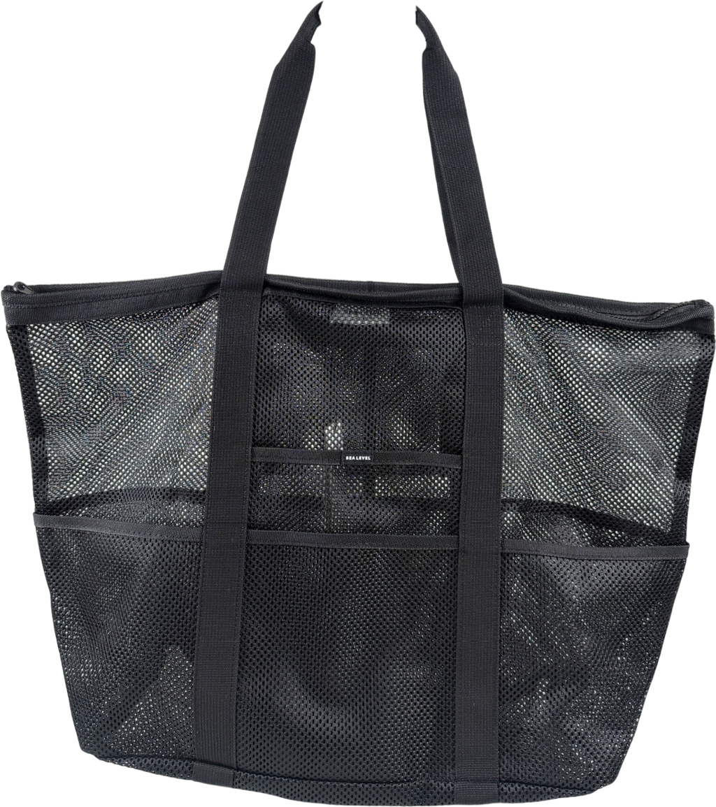 Sea level Black Mesh Tote Bag