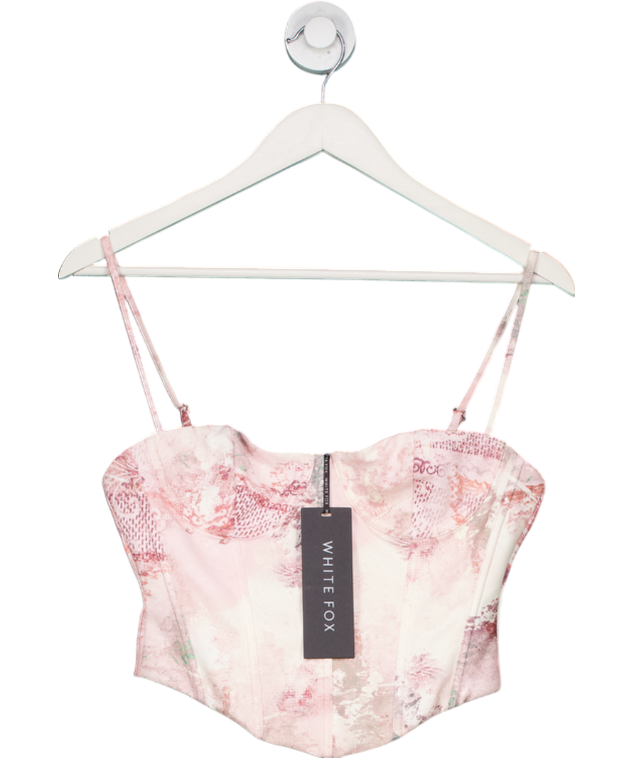 White Fox Pink In The Morning Bustier Top UK S