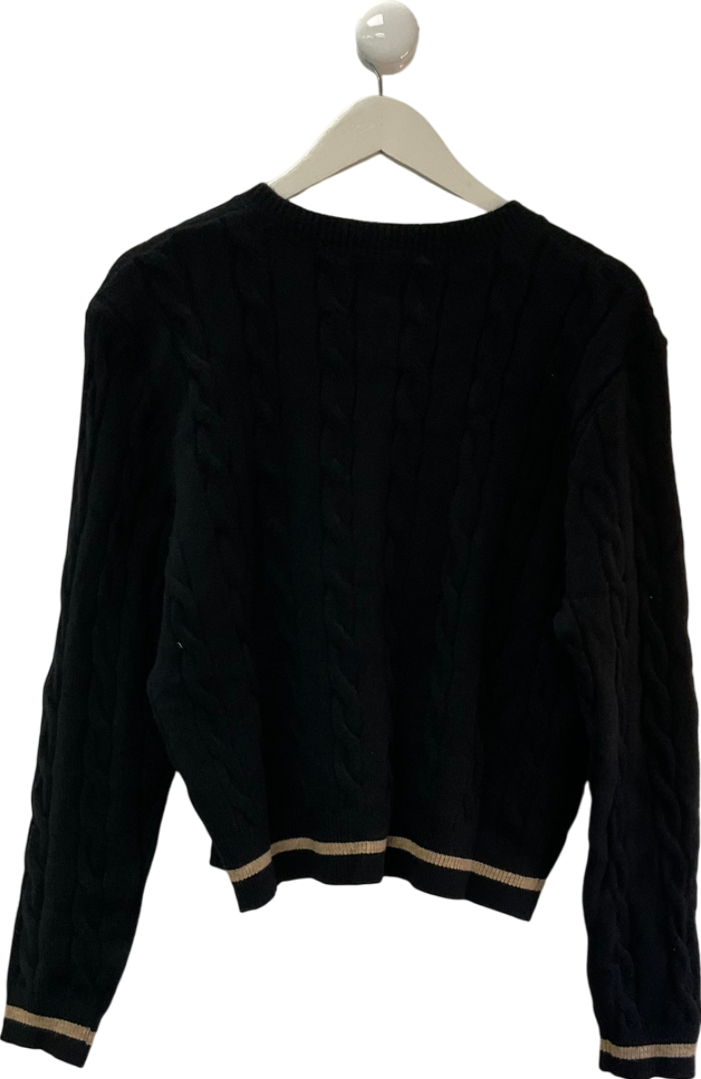 SHEIN Black Knitted Cardigan UK L