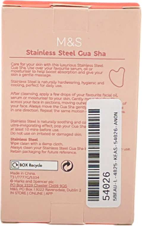M&S Bloom Accessories Stainless Steel Gua Sha One size