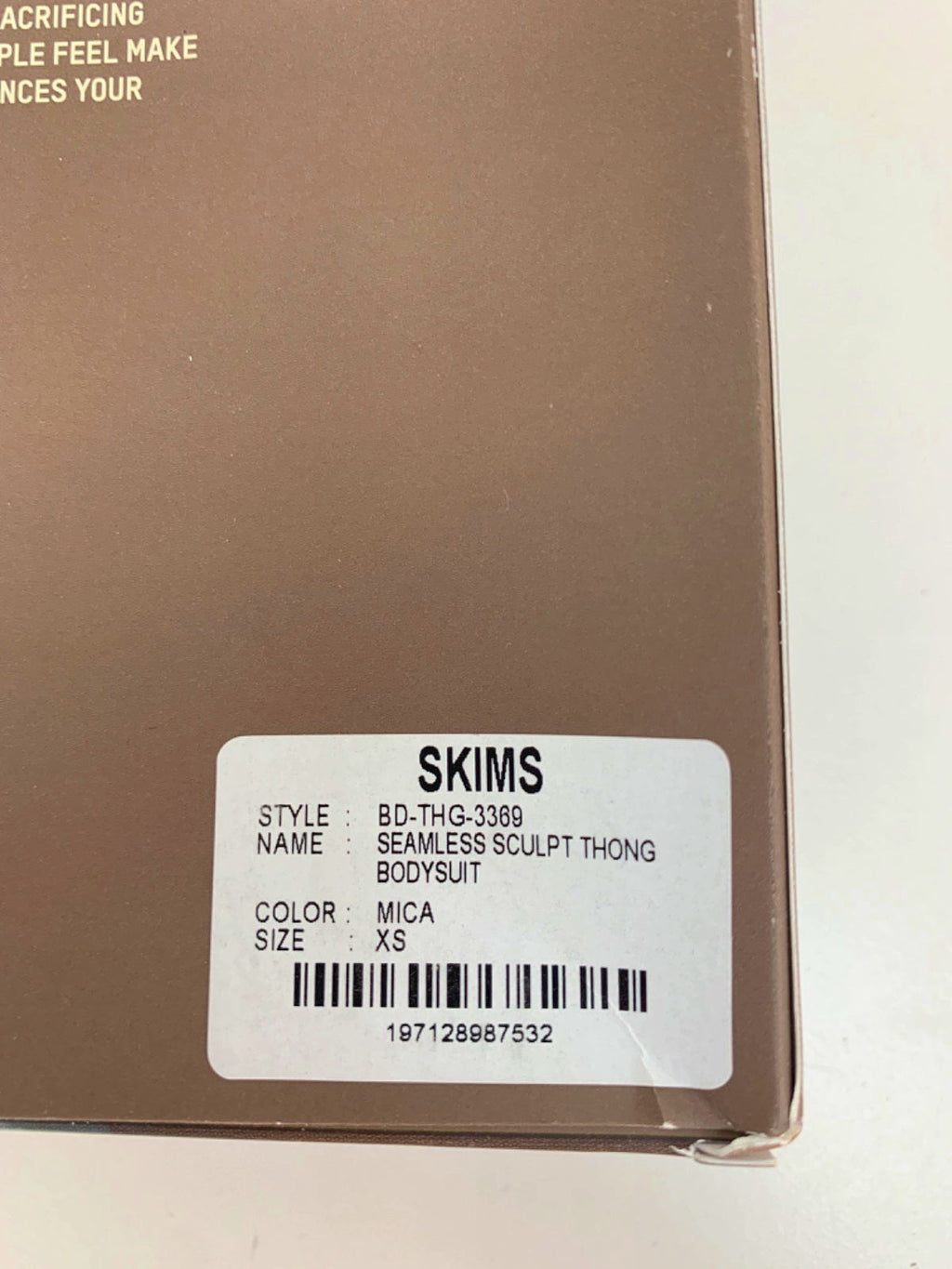 SKIMS Mica Seamless Sculpt Thong Bodysuit UK XS