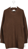 MALENE BIRGER Brown Oversize Chunky Wool Blend Disma Jumper UK S