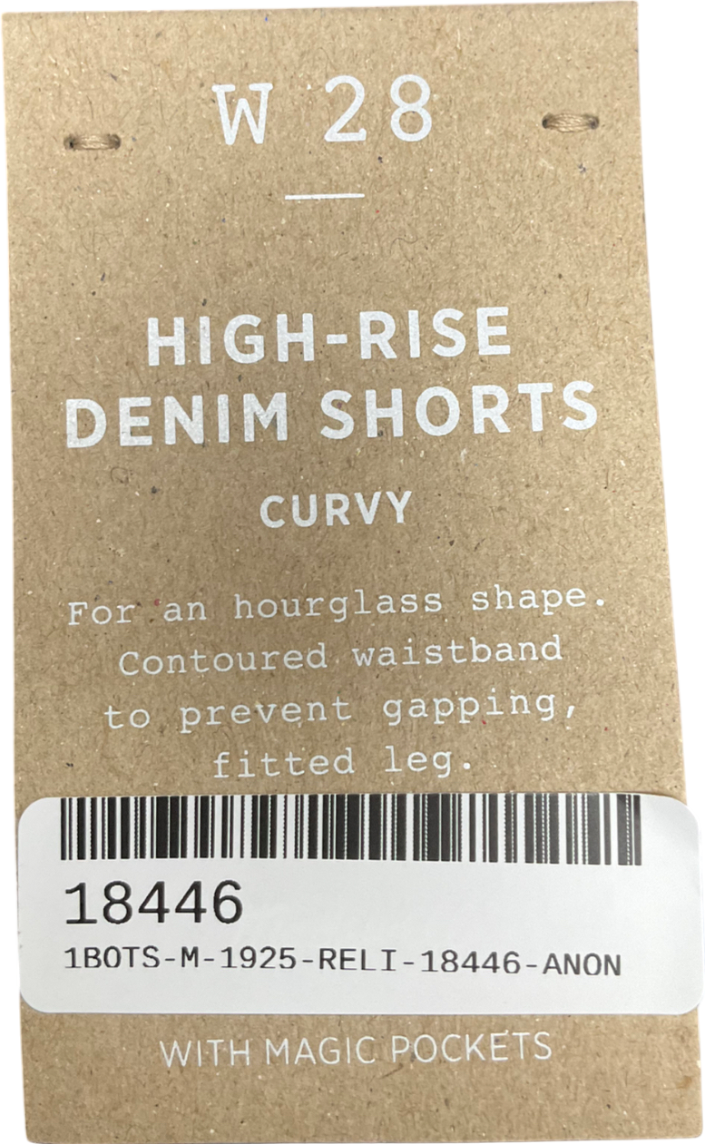 Madewell Black High Rise Denim Shorts W28