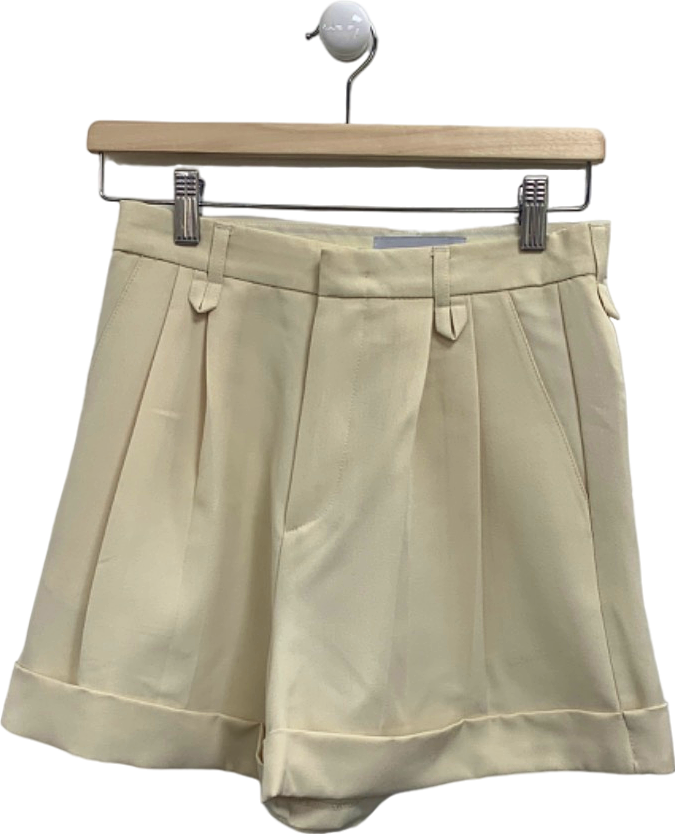 De Rococo Beige Pleated Shorts UK S