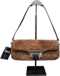 MANGO Brown Real Suede Western Shoulder Bag