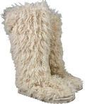 Reserved Cream Faux Fur High Boots UK 3 EU 36 👠