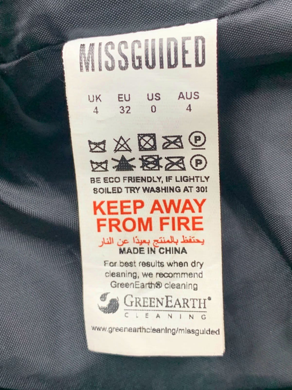 Missguided Black Faux Fur Coat UK 4