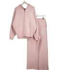 Cernucci Pink Hooded Zip Through Knitted Tracksuit UK M